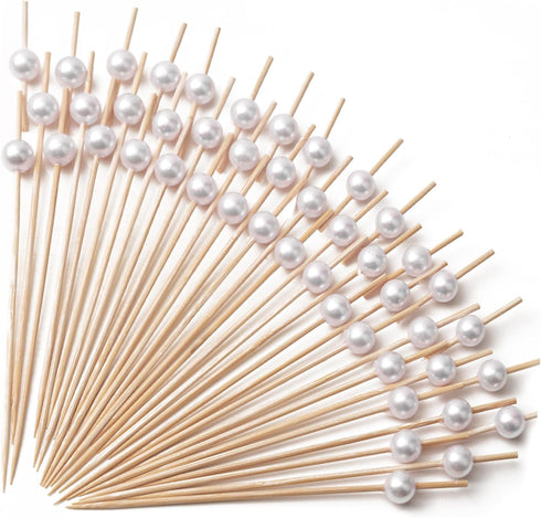 PuTwo Cocktail Toothpicks 300 Counts Cocktail Picks Handmade Natural Bamboo Cocktail Sticks Eco-Friendly Appetizer Skewers for Cocktail Appetizers...