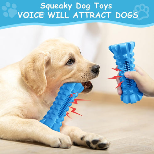 Dog Squeaky Toys for Aggressive Chewers, Toothbrush Stick Durable Dog Chew Toys for Large Dog Medium Breed, Indestructible Tough Dogs Toys for Tee...