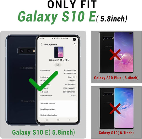 SUANPOT for Samsung Galaxy S10e 5.8"(Non S10 6.2") with RFID Blocking Leather Wallet case Credit Card Holder,Flip Folio Book Phone case Shockproof...