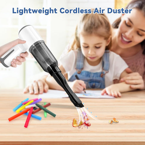 Cordless Vacuum Cleaner-Mini Air Duster, Portable Handheld Vacuum, 3 in1Dry Use for Car Keyboard,Dust Buster & Air Blower for Kitchen, 5500PA Suct...