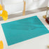 PIGCHCY Placemats,Washable Durable Vinyl Woven Table Mats,Elegant Heat Resistant Placemats for Dining Table Set of 6 (18 x 12 inches, Turquoise)...