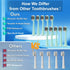 Portable Electric Soft Toothbrush with Travel Case, 90-Day Largest Battery Life, 10 Brush Heads, 15 Modes Deep Clean, Ergonomically-designed for E...