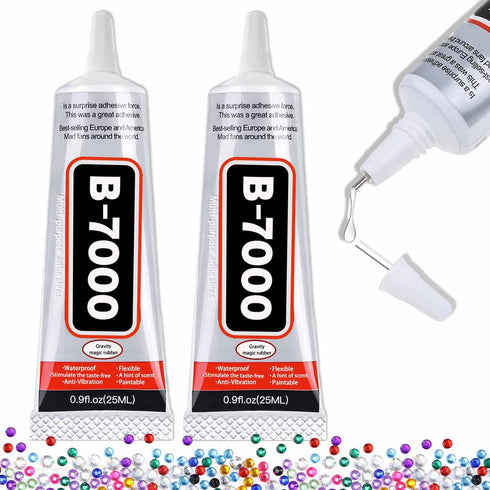B-7000 Craft Glue for Jewelry Making - 25ml/0.84oz (2 Pack) - Multi-Function B-7000 Super Adhesive Glues Liquid Fusion Glue for Rhinestones Crafts...