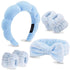 BULINGNA 6Pcs Spa Headband Wristband Set for Washing Face, Skincare Headband Bowknot Hairbands and Scrunchies Cuffs for Spa Yoga Sports Shower, Ha...