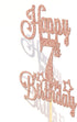 Happy 7th Birthday Cake Topper, Cheers to 7 Years, Hello 7, 7th Birthday Anniversary Party Decorations Rose Gold Glitter....