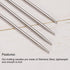 uxcell 2 Pairs Knitting Needle Set, 2.0mm Diameter 9.84 Inches Length Stainless Steel Double Pointed Sweater Needles for Handmade Projects DIY Kni...