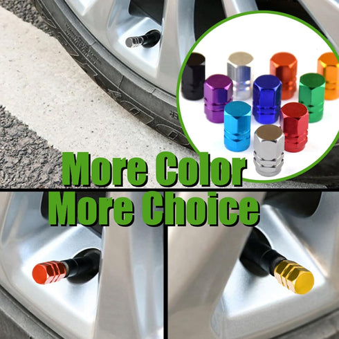 WSSROGY 20pcs Car Tire Valve Stem Caps Air Caps Cover, Universal for Cars, SUVs, Bike, Trucks & Motorcycles (Silver)...