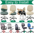 BUYUE Task Office Chair Seat Cover, Super Soft Velvet Student Dorm Computer Chair Stretch Washable Dustproof Slipcover Protectors (Seat Cover Only...