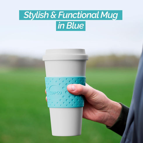 Copco Acadia 16 oz Travel Mug - Insulated Reusable Coffee Tumbler with Double-Walled Plastic, Leak-Proof Lid, BPA-Free - Portable Mug for Hot & Co...