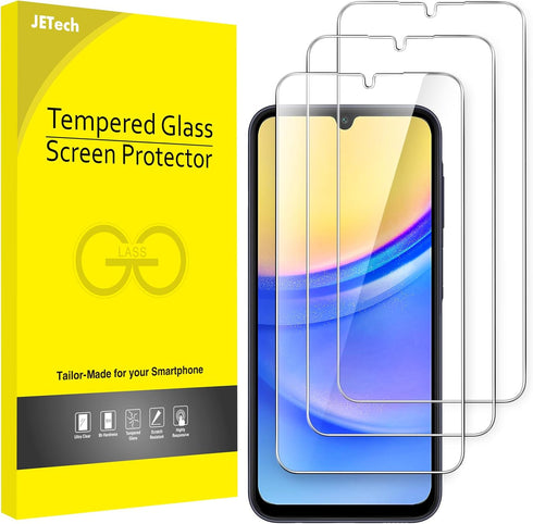 JETech Screen Protector for Samsung Galaxy A15 4G / 5G 6.5-Inch, 9H Tempered Glass Film, Anti-Scratch, HD Clear, 3-Pack......