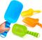 Sloosh Beach Sand Shovels for Kids - 4 Packs Shovels Colorful Scoops Travel Sand Toys for Toddlers Kids Outdoor Digging Play, Heavy Duty Plastic G...