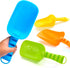 Sloosh Beach Sand Shovels for Kids - 4 Packs Shovels Colorful Scoops Travel Sand Toys for Toddlers Kids Outdoor Digging Play, Heavy Duty Plastic G...
