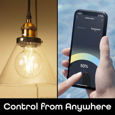Geeni Smart Light Bulb - Alexa and Google Home Compatible, Amber LED Programmable and Dimmable Wifi Light Bulb, App Controlled (G25-2 Pack)...