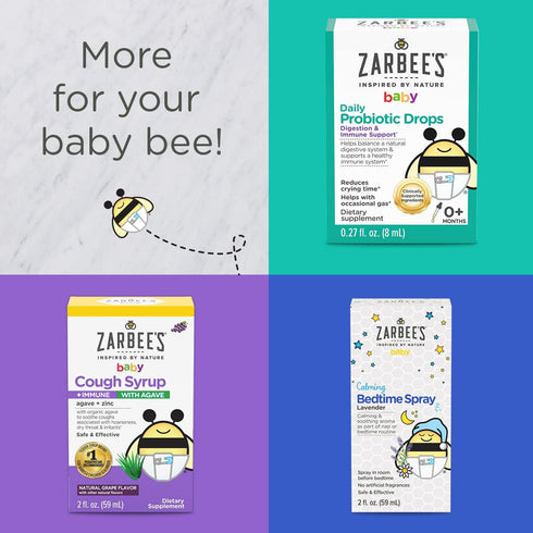 Zarbee's Vitamin D Drops for Infants, 400IU (10mcg) Baby & Toddler Liquid Supplement, Newborn & Up, Dropper Syringe Included, 0.47 Fl Oz...
