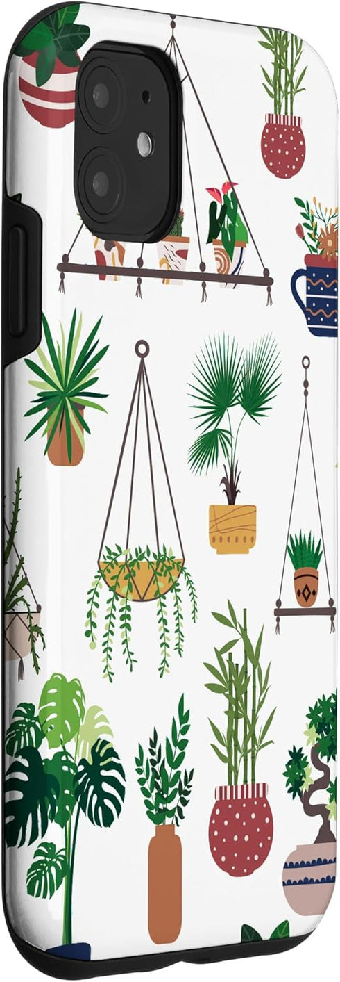 iPhone 11 Indoor and Outdoor Plant Illustrations | Boho Nature Art Case...