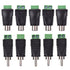 Lemoy 10-Pack Phono RCA Male and Female Plug to AV Screw Terminal Audio/Video Connector Adapter (5 Male & 5 Female)...