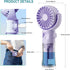 Handheld Fan Misting Hand Held Fan Rechargeable Battery Operated Portable 4 Speeds & 55ml Spray & 360° Foldable USB Personal Water Fan for Travel ...