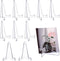 Bucherry 10 Packs Acrylic Easel Stands Mini Coin Display Easel Holder Mini Easel Stand Acrylic Stand for Display Place Card Holders Card Stands fo...