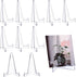 Bucherry 10 Packs Acrylic Easel Stands Mini Coin Display Easel Holder Mini Easel Stand Acrylic Stand for Display Place Card Holders Card Stands fo...