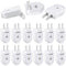 15 Pcs Extension Cord Replacement Plug 2 Prong 125V 15A Male Power Plug Rotatable Electric Plugs Lamp Plug for Small Appliances Power Strips DIY C...