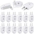 15 Pcs Extension Cord Replacement Plug 2 Prong 125V 15A Male Power Plug Rotatable Electric Plugs Lamp Plug for Small Appliances Power Strips DIY C...