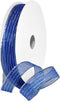 Morex Ribbon 1401.03/50-714 Metallic Harmony Ribbon, 5/8" x 50 yd, Blue/Silver...
