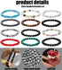 BOMAIL 12Pcs Natural Semi-Precious Gemstones Bracelets -8mm Round Beaded Bracelets for Men Women Reiki Healing Crystals Beads Stretch Bracelet...