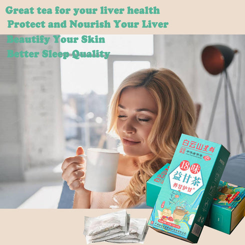 18 Different Herbs for Healthy Liver Tea, Everyday Nourishing Liver Tea 2 Boxs(60 Bags)...