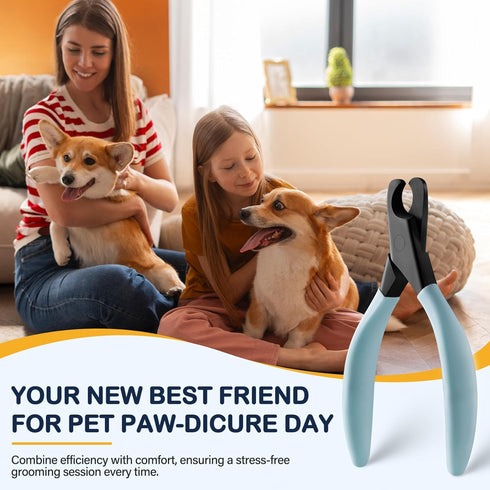 BEZOX Professional Pet Nail Clippers, Premium Sharp & Safe Pets' Paw Trimmer for Large Dogs and Small Animals, Soft Grip Cat Claw Cutter with Buil...
