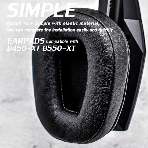 Ear Pads Compatible with B450-XT B550-XT Headset I with Microphone Foam (Protein Leather)...