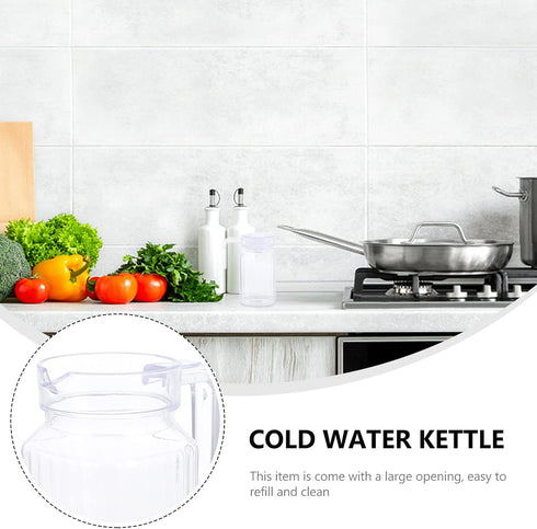 IMIKEYA Small Glass Pitcher Plastic Pitcher with Lid Cold Water Kettle Juice Pitcher Water Beverage Pitcher for Ice Tea Drinks Home Party Supplies...