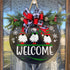 Christmas Stencils for Painting on Wood 12 Inch & 6 Inch - Large Round Holiday Stencils for Crafts Reusable for Signs, Canvas, Fabric & More – Gri...