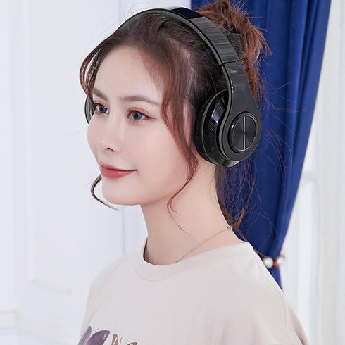Wireless Bluetooth Headphones, Over Ear Headphones,Colorful LED oldable Headset with Built-in Microphone for School/Tablet Computer/PC/TV/Cellphon...