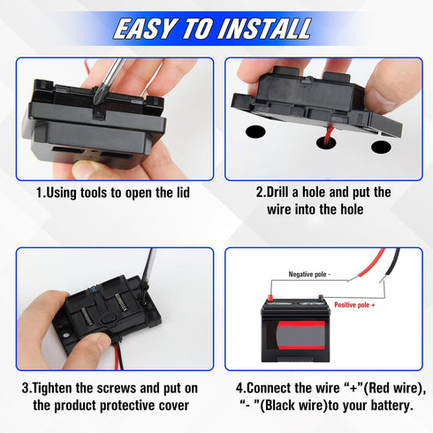 2Pcs 12V/24V RV USB Outlet with On/Off Switch,Quick Charger QC 3.0 Wall Mount USB Charging Station Automotive Car USB Socket Charger Power Adapter...