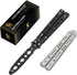 Pack of 2 Butterfly Knife Trainer Set with Pouches - Master Knife Tricks with Balisong Knife Trainer Stainless Steel Training Butterfly Knife...