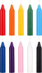 Mega Candles 10 pcs Unscented Assorted Color Exquisite Mini Taper Spell Candles, 4 Inch Tall x 3/4 Inch Diameter, Magic Chimes, Enchantment, Casti...