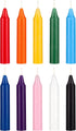 Mega Candles 10 pcs Unscented Assorted Color Exquisite Mini Taper Spell Candles, 4 Inch Tall x 3/4 Inch Diameter, Magic Chimes, Enchantment, Casti...