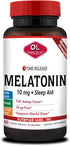 Olympian Labs Melatonin 10mg Time Release with Vitamin B6 - Maximum Strength Tablets - Drug-Free, Supports Restful Sleep, Nighttime Sleep Aid - 60...