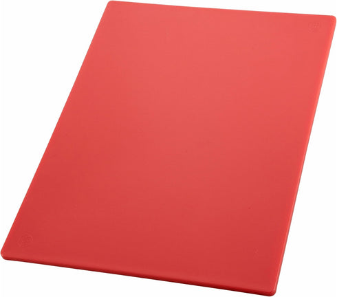 Winco Heavy-Duty Plastic Cutting Board, 15" x 20" x 1/2", Red Medium...