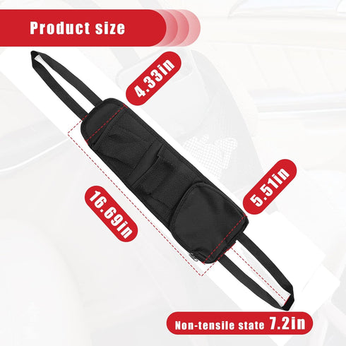 Car Seat Storage Hanging Bag, Multi-Pocket Seat Side Organizer, Car Multifunctional Storage Mesh Net Pocket, Can Hold Mobile Phone, Wallet, Glasse...