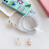 Cute Floral Cable Protector for iPhone Charger Red Rose Wild Flower Bouquet Butterfly Cherry Blossoms Pattern 4 pcs Set Charging Cord Phone Saver....