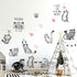 Cartoon Cats Wall Decals - MAIYU 9 Cute Kittens with Butterfly Heart Paw Print Wall Stickers for Kids Bedroom Living Room Nursery Home Decorations...