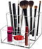 Cerpourt Clear Acrylic Makeup Brush Organizer,Multi-Purpose Cosmetic Brushes Storage Holder with 3 Slots,Pencil Pen Holder for Desk,Desk Organizer...