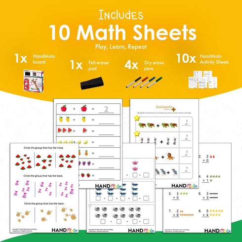 Math Themed Dry Erase White Board for Kids - Use Our Dry Erase Learning Board to Make Learning Fun - Helps Foster Numerancy & Mathematical Skills ...