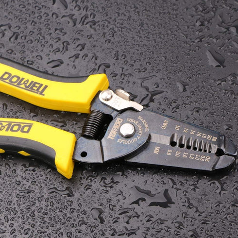 DOWELL 10-22 AWG Wire Stripping Tool Wire Stripper Cutter Pliers Tool Multi-Function Hand Tool for Electrician 2-Piece...