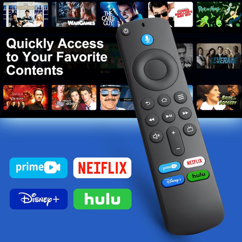 Voice Remote Control Replacement for Fire-TV-Stick-TV Cube and for Insignia-Toshiba-Pioneer-AMZ Fire Smart TVs...