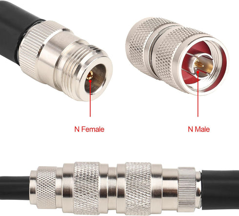 XRDS -RF 5 PCS N Type Connectors N-Male to N-Male Adapter LOW LOSS N Connector...