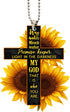 Talataca Sunflower Jesus God Way Maker Christian Bible Verse 2D Flat Car Rear View Mirror Accessories Christmas Tree Ornament Decoration Hanging C...