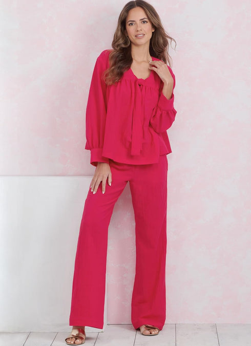 Simplicity Easy to Make Misses' Lounge Tops, Pants and Shorts Sewing Pattern Packet, Design Code S9928, Sizes XS-S-M-L-XL-XXL, Multicolor...