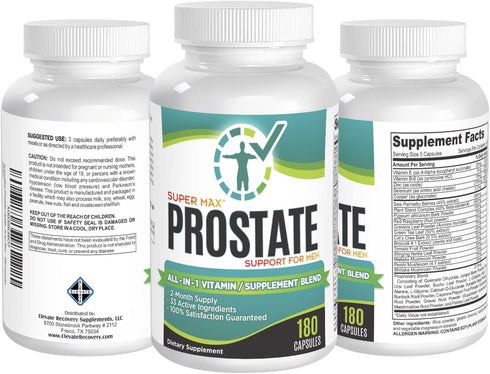 2-Month Prostate Health Support Supplement with 33 Active Ingredients - Prostate Supplements for Men - Prostate Pills - 180 Capsules...